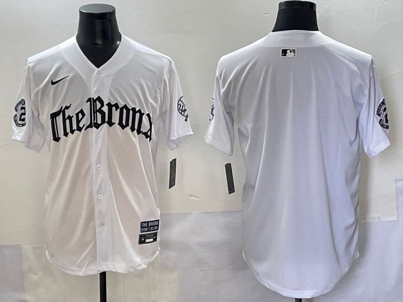 Men 2025 New York Yankees Blank White Five generations Joint Name Nike MLB Jersey style 2
